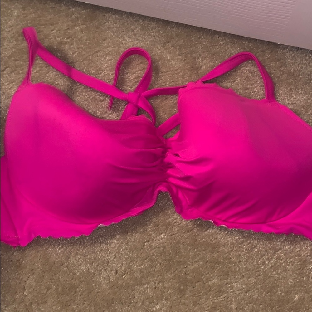 Victoria Secret Bright pink swim suit top 36DD
